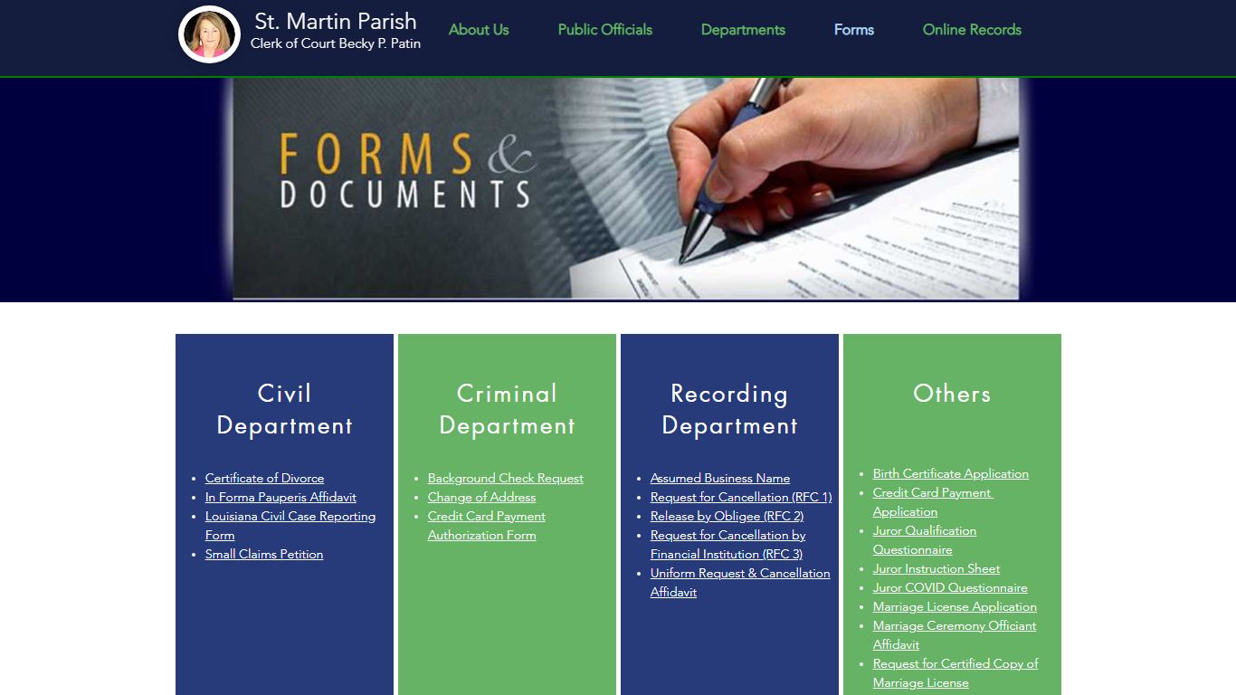 Forms | St. Martin Clerk